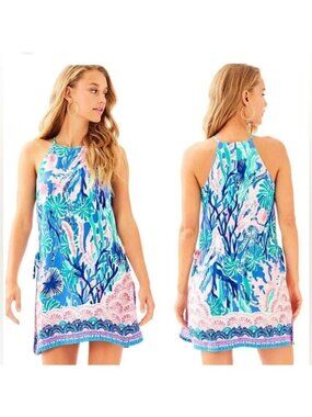 LILLY PULITZER PEARL ROMPER SHORTS jet stream 0 one piece island beach tropical